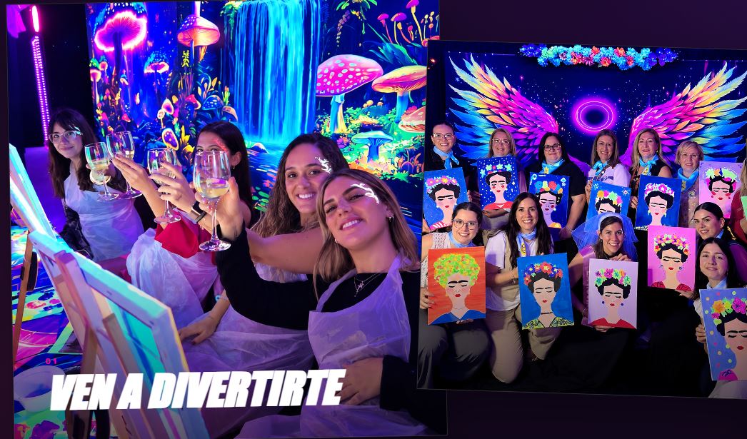 Experiencia de pintura neón Más Que Arte